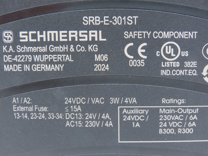 Schmersal SRB-E-301ST Automation Protect Safety Relay Unit 24VDC