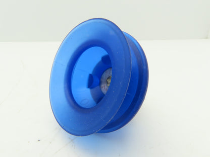 VC-B50 Round Vacuum Suction Cup 2-1/8" Dia 1/4" NPT Style J Blue Lot of 5