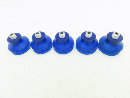 VC-B50 Round Vacuum Suction Cup 2-1/8" Dia 1/4" NPT Style J Blue Lot of 5