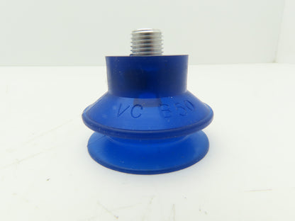 VC-B50 Round Vacuum Suction Cup 2-1/8" Dia 1/4" NPT Style J Blue Lot of 5