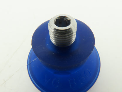 VC-B50 Round Vacuum Suction Cup 2-1/8" Dia 1/4" NPT Style J Blue Lot of 5