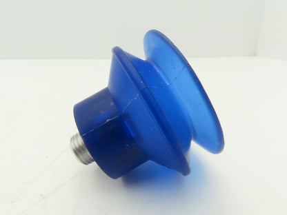 VC-B50 Round Vacuum Suction Cup 2-1/8" Dia 1/4" NPT Style J Blue Lot of 5