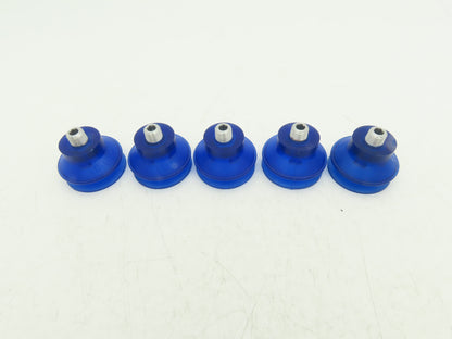 VC-B50 Round Vacuum Suction Cup 2-1/8" Dia 1/4" NPT Style J Blue Lot of 5