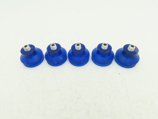 VC-B50 Round Vacuum Suction Cup 2-1/8" Dia 1/4" NPT Style J Blue Lot of 5
