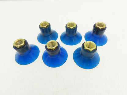 VC-13 Round Vacuum Suction Cup 2.45" Dia 3/8" NPT Style C Blue  Lot of 6