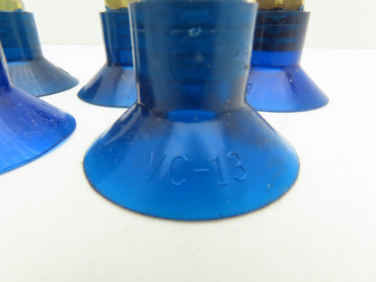 VC-13 Round Vacuum Suction Cup 2.45" Dia 3/8" NPT Style C Blue  Lot of 6