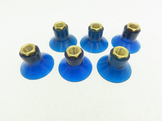 VC-13 Round Vacuum Suction Cup 2.45" Dia 3/8" NPT Style C Blue  Lot of 6