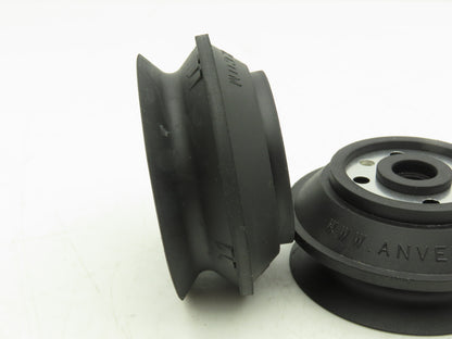 Anver B75 Round Vacuum Suction Cup NBR Rubber w/Plate 3.1" Dia  Lot of 4