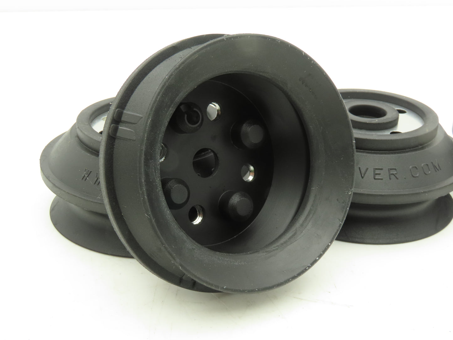 Anver B75 Round Vacuum Suction Cup NBR Rubber w/Plate 3.1" Dia  Lot of 4
