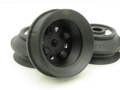Anver B75 Round Vacuum Suction Cup NBR Rubber w/Plate 3.1" Dia  Lot of 4