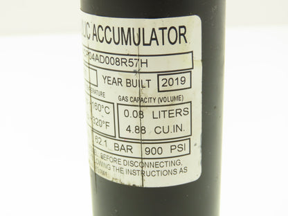 Parker ACP04AD008R57H Forklift Hydraulic Accumulator 900 PSI Off Hyster E80XN