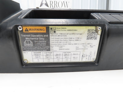 Hyster 8808585 Forklift Steering Wheel & Bracket Assembly Removed From E80XN