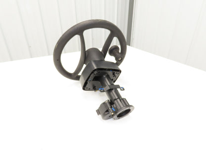 Hyster 8808585 Forklift Steering Wheel & Bracket Assembly Removed From E80XN