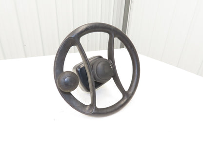 Hyster 8808585 Forklift Steering Wheel & Bracket Assembly Removed From E80XN