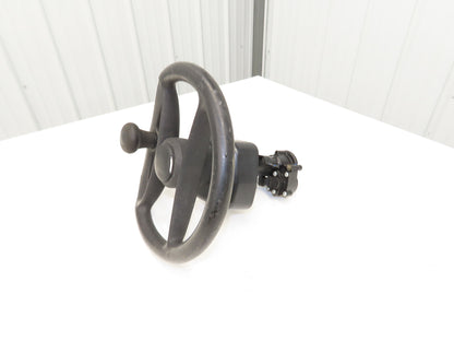 Hyster 8808585 Forklift Steering Wheel & Bracket Assembly Removed From E80XN