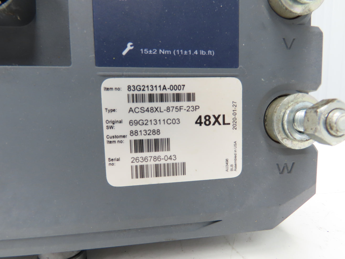 Danaher ACS48XL-875F-23P AC SuperDrive Forklift Motor Controller 48V Off E80XN