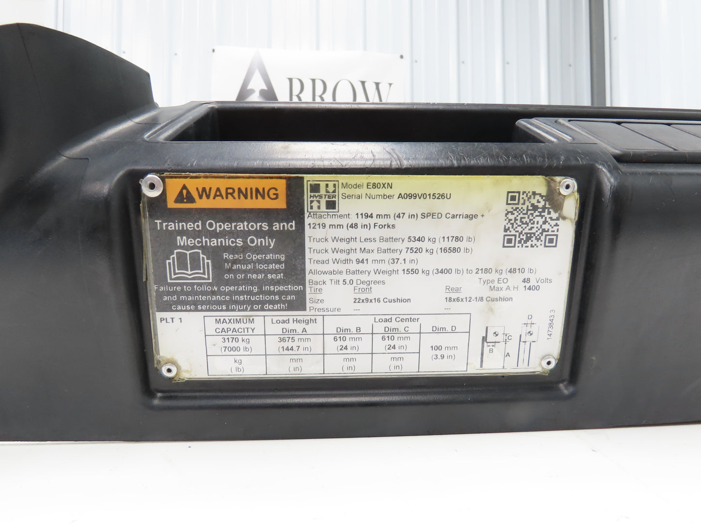 Danaher ACS48XL-875F-23P AC SuperDrive Forklift Motor Controller 48V Off E80XN