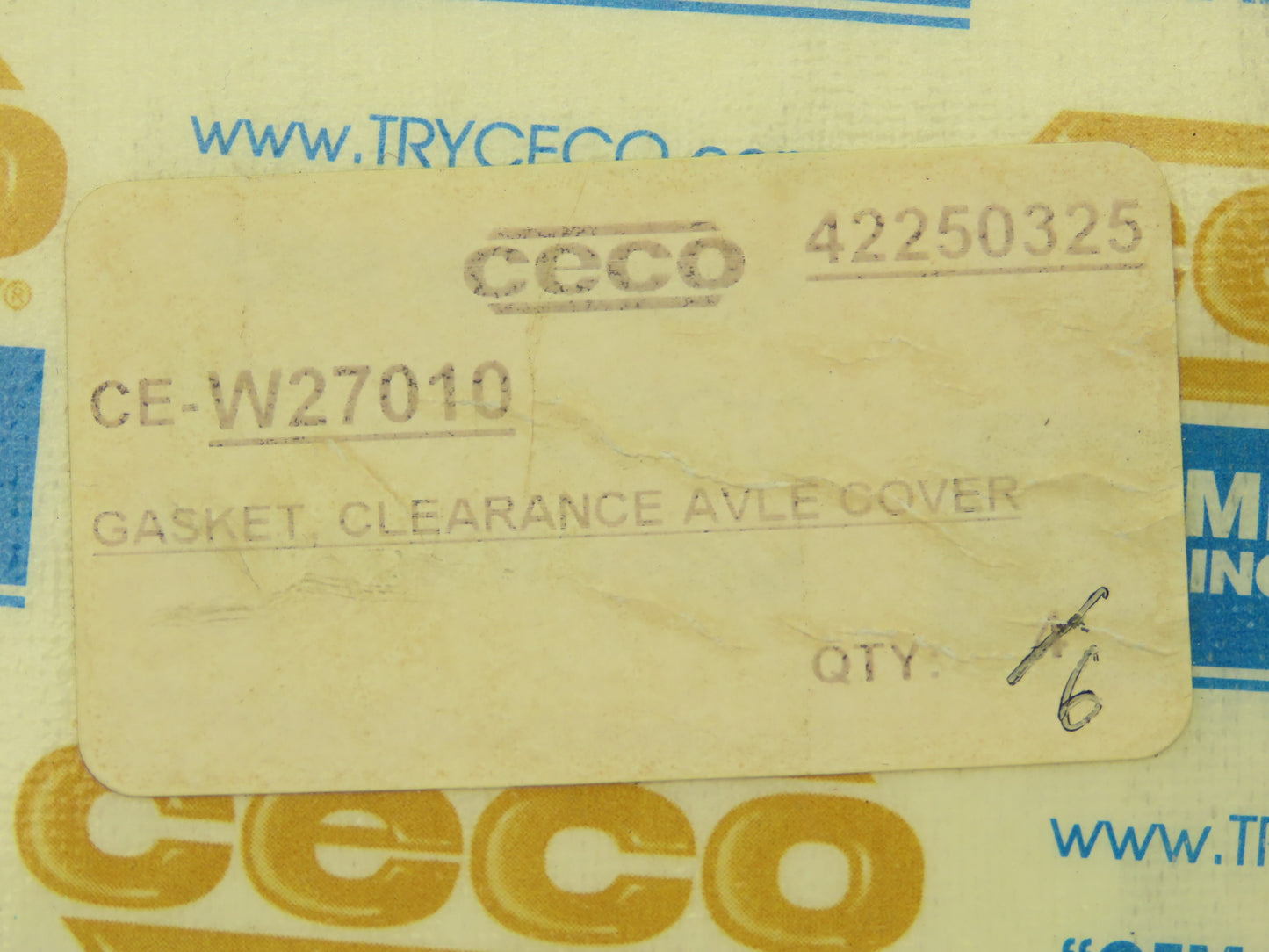 CECO CE-W27010 Compressor Cover Gasket 8-3/8"OD x 5-3/4"ID 4-3/4" Holes Lot of 6