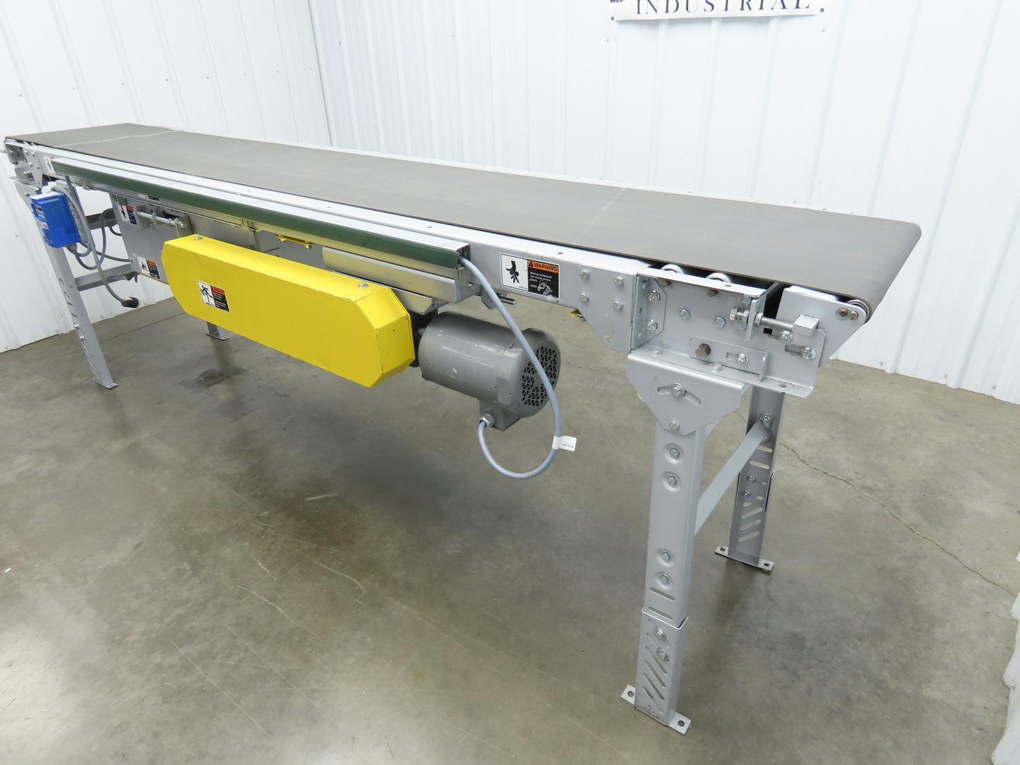 23"x 10' Slider Bed Conveyor 18"Belt 115V Variable Speed Center Drive 83FPM