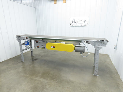 23"x 10' Slider Bed Conveyor 18"Belt 115V Variable Speed Center Drive 83FPM