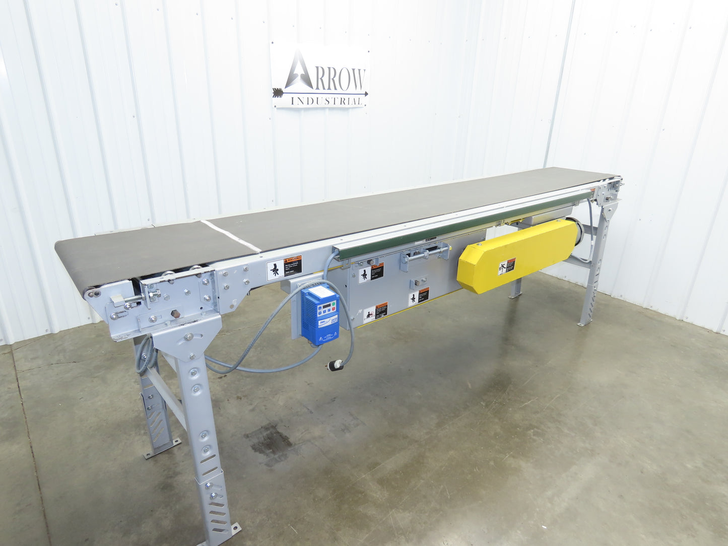 23"x 10' Slider Bed Conveyor 18"Belt 115V Variable Speed Center Drive 83FPM