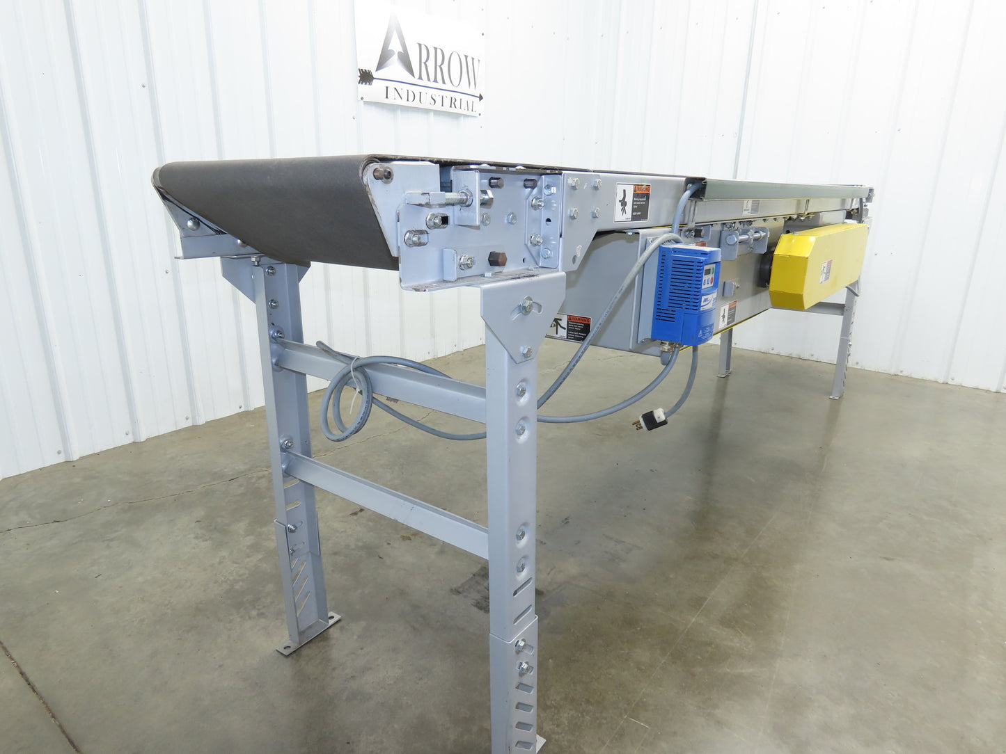 23"x 10' Slider Bed Conveyor 18"Belt 115V Variable Speed Center Drive 83FPM