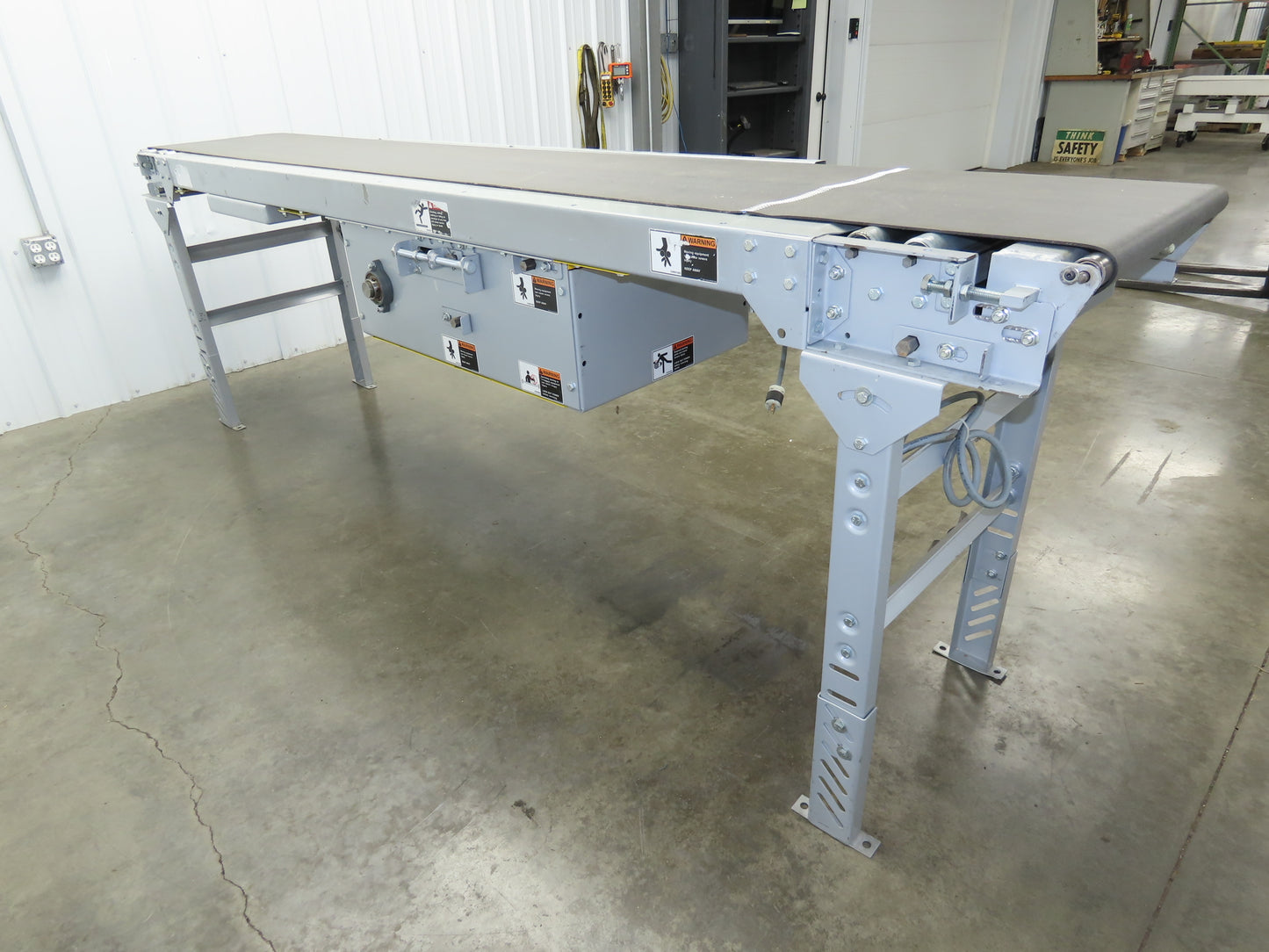 23"x 10' Slider Bed Conveyor 18"Belt 115V Variable Speed Center Drive 83FPM