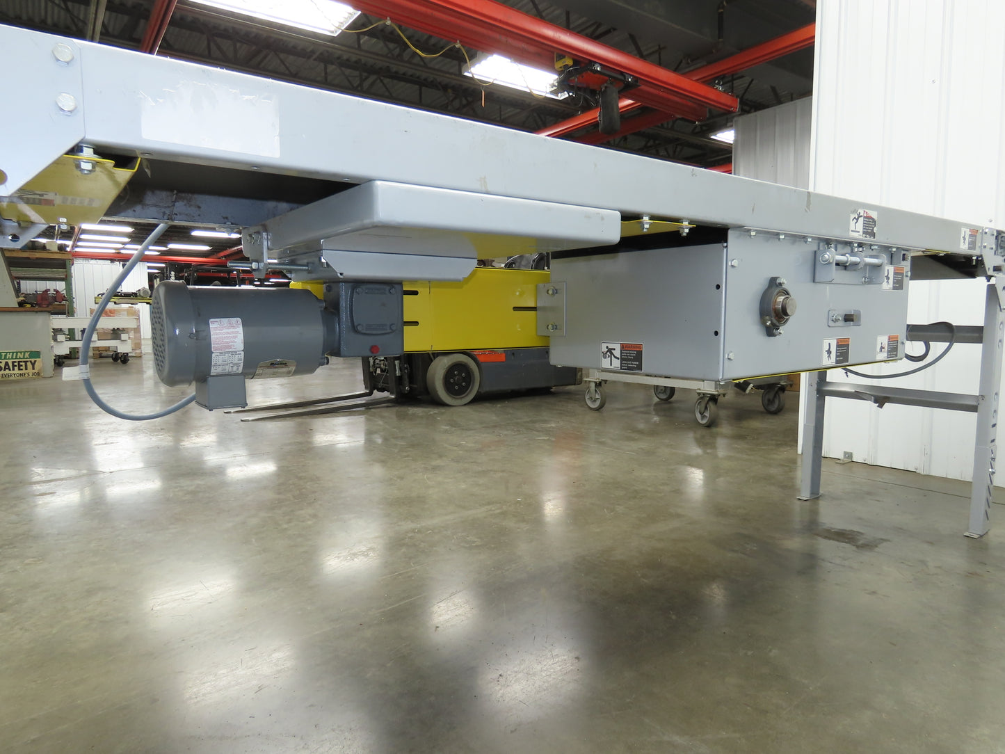 23"x 10' Slider Bed Conveyor 18"Belt 115V Variable Speed Center Drive 83FPM