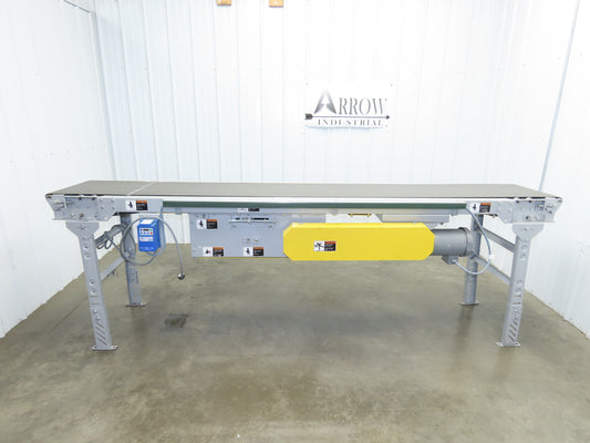 23"x 10' Slider Bed Conveyor 18"Belt 115V Variable Speed Center Drive 83FPM