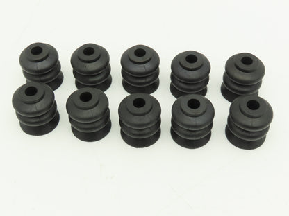 B-13447 Round Vacuum Bellows Suction Cup Black Rubber 1-1/4" Dia  Lot of 10