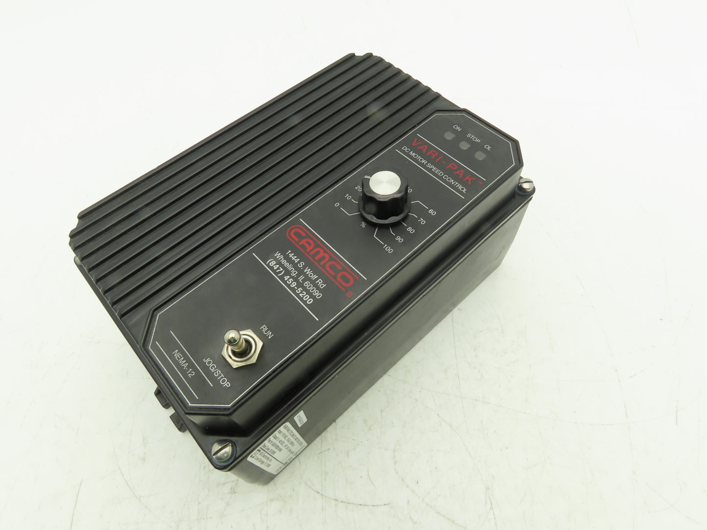 Camco 92A61633010000 Vari-Pak DC Motor Speed Control 0-90VDC 1HP 115V Input