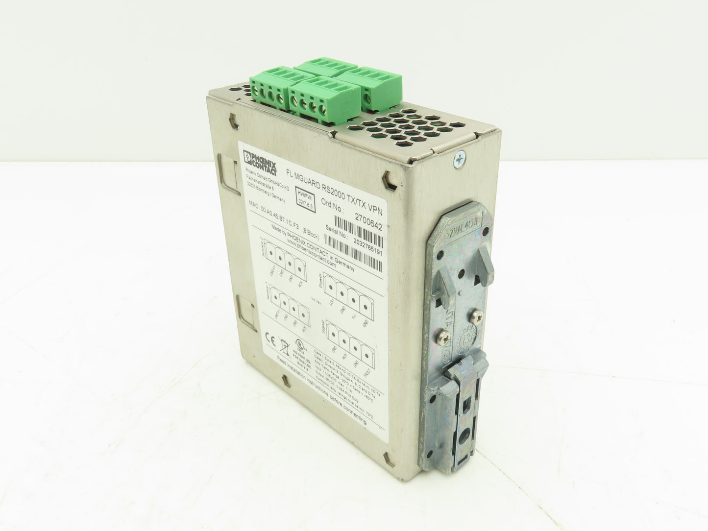 Phoenix Contact FL MGUARD RS2000 TX/TX VPN PLC Remote Router Module