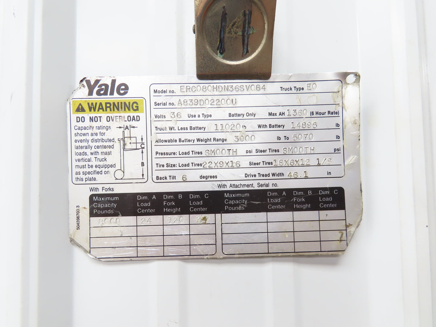 Yale 3.895.888 Forklift Power Steering Unit Hydraulic Motor Off ERC080HD