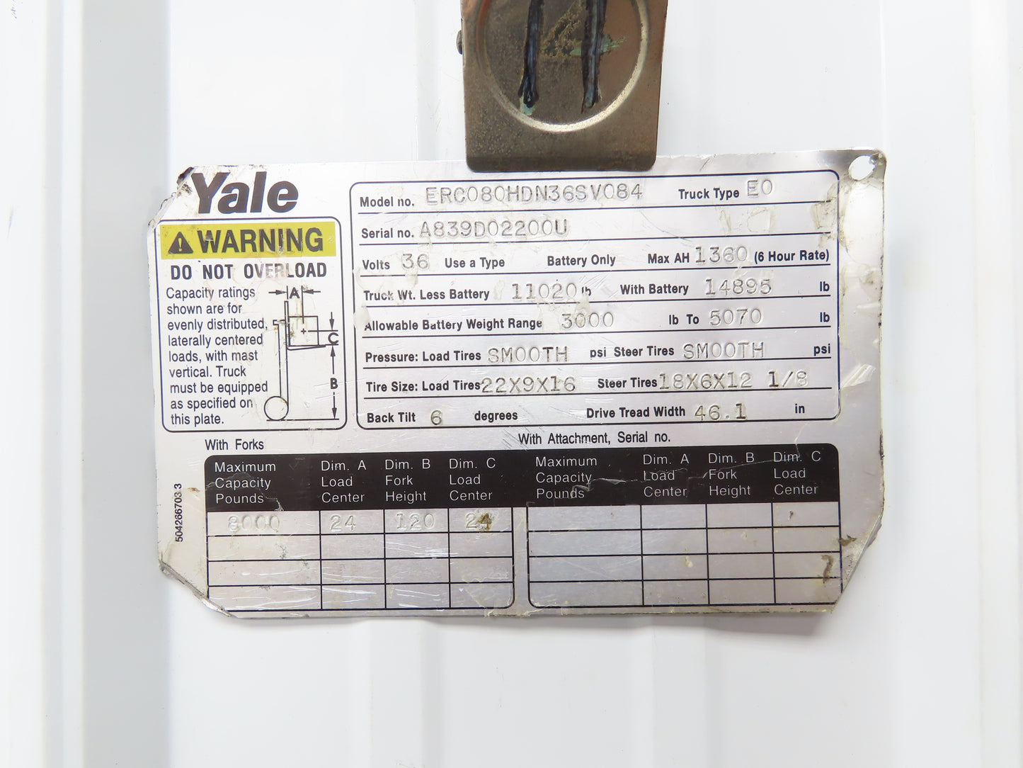 Yale 1324951 Electric Forklift Motor Contactor Control Assembly Off ERC080