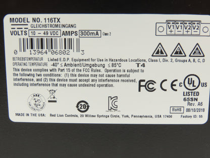 N-Tron 116TX Industrial Ethernet Switch 16 Port 10-30V 300mA