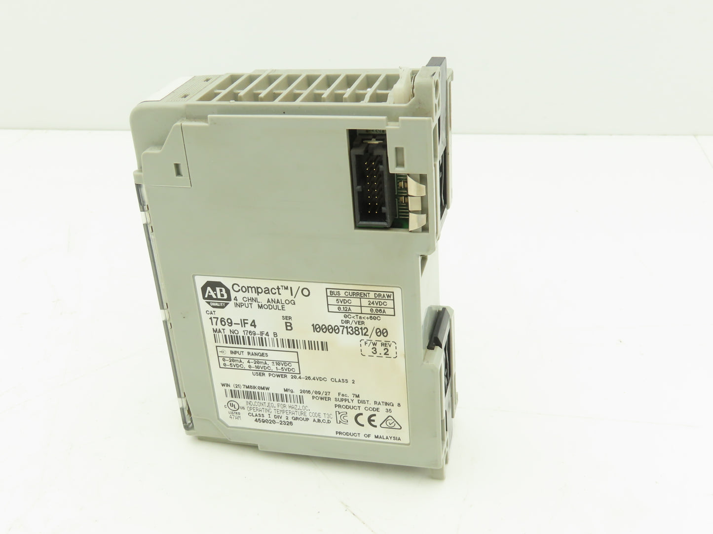 Allen Bradley 1769-IF4 Compact I/O Analog Input Module 24VDC Ser B F/W 3.2