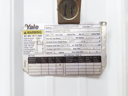 Yale Forklift Hydraulic Power Steering Pump & Motor Off ERC080HD