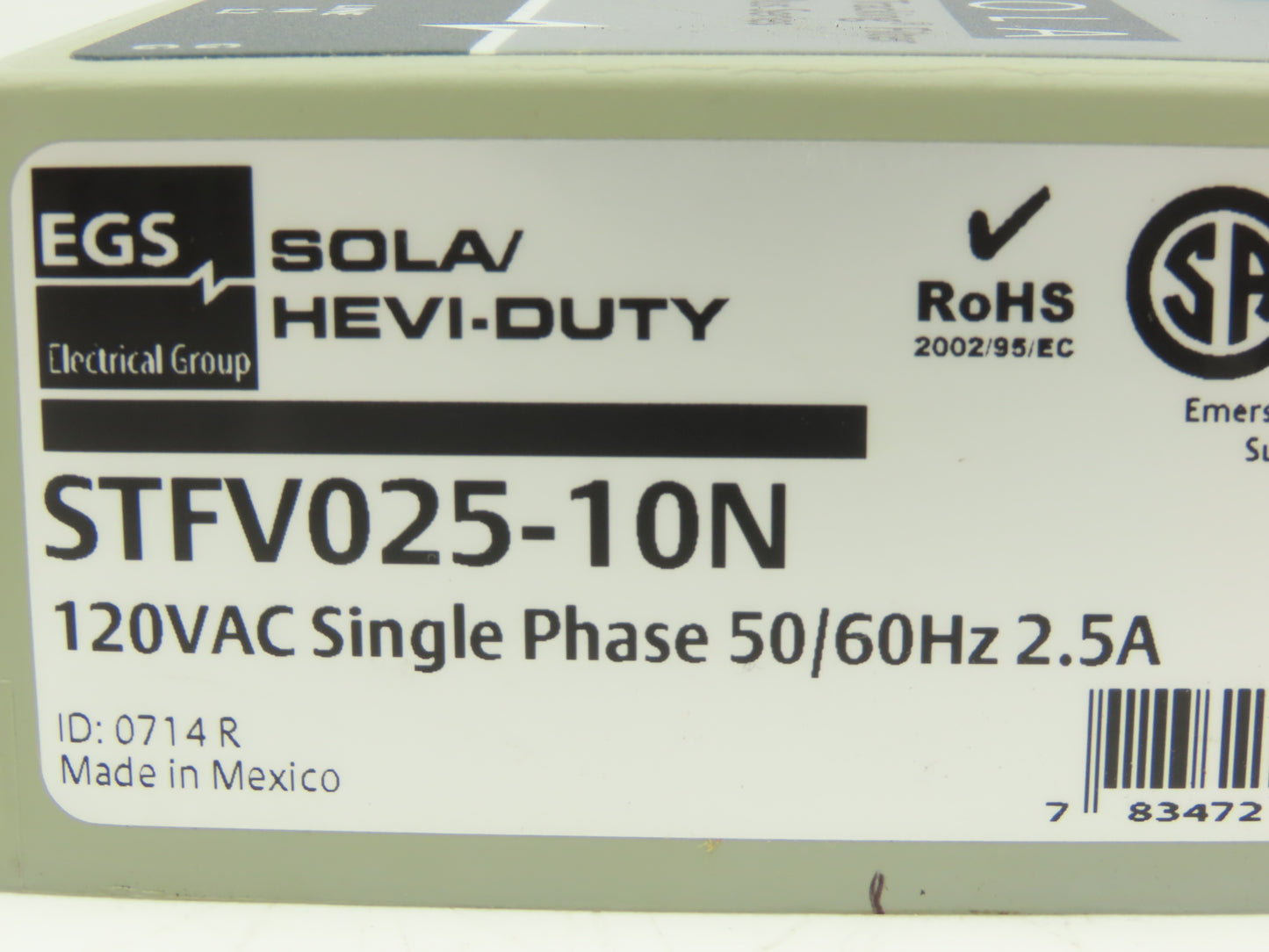 Sola/Hevi-Duty STFV025-10N Active Tracking Filter STFV Plus Series 120VAC