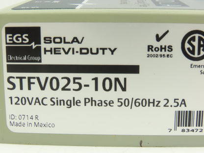 Sola/Hevi-Duty STFV025-10N Active Tracking Filter STFV Plus Series 120VAC