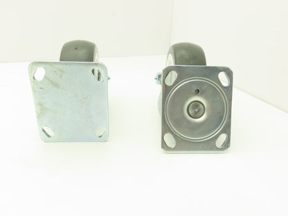 Payson 05200 Caster 5" Poly Wheel Greaseable Bearings 1 Swivel/1 Ridgid Lot of 2