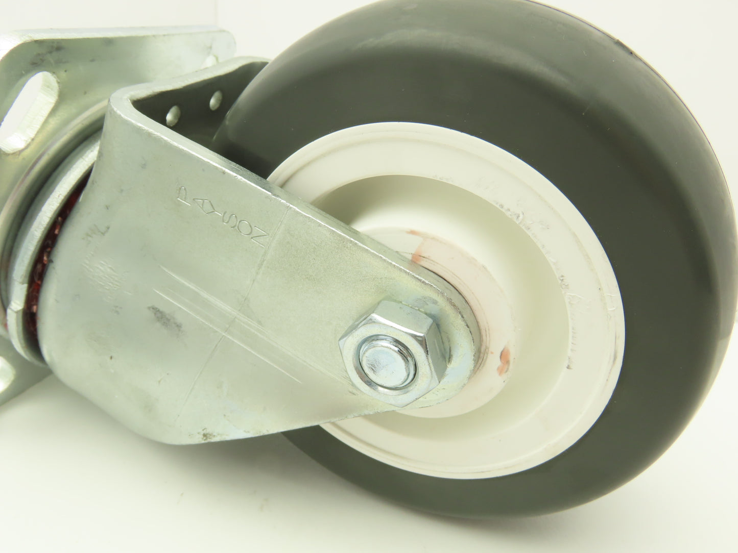 Payson 05200 Caster 5" Poly Wheel Greaseable Bearings 1 Swivel/1 Ridgid Lot of 2