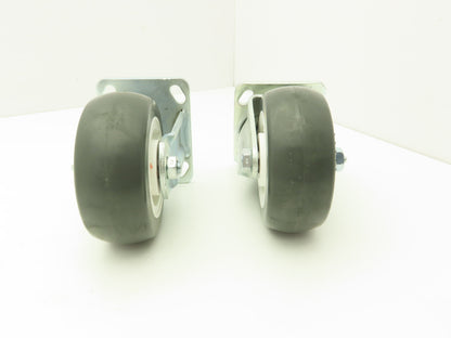 Payson 05200 Caster 5" Poly Wheel Greaseable Bearings 1 Swivel/1 Ridgid Lot of 2