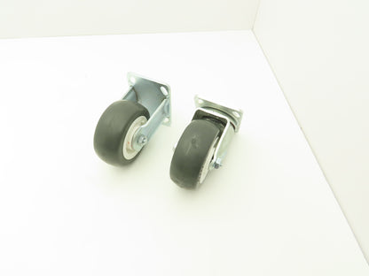 Payson 05200 Caster 5" Poly Wheel Greaseable Bearings 1 Swivel/1 Ridgid Lot of 2