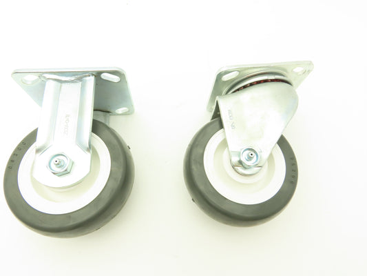 Payson 05200 Caster 5" Poly Wheel Greaseable Bearings 1 Swivel/1 Ridgid Lot of 2