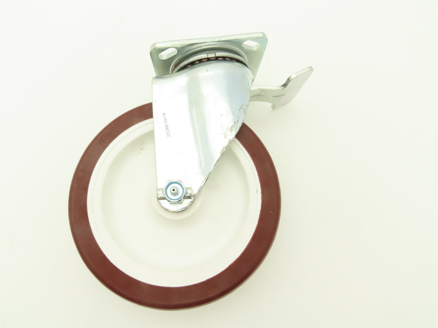 Payson 200/8 Swivel Caster 8" Poly Wheel Locking Greaseable Bearings 9-1/2" OAH
