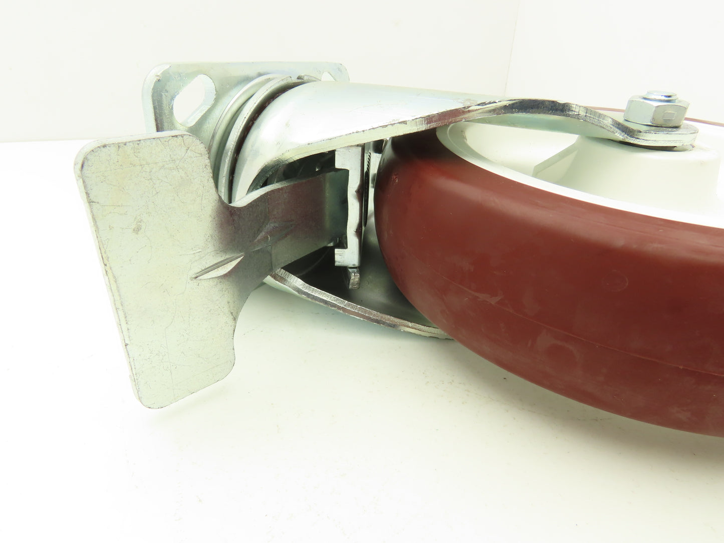 Payson 200/8 Swivel Caster 8" Poly Wheel Locking Greaseable Bearings 9-1/2" OAH
