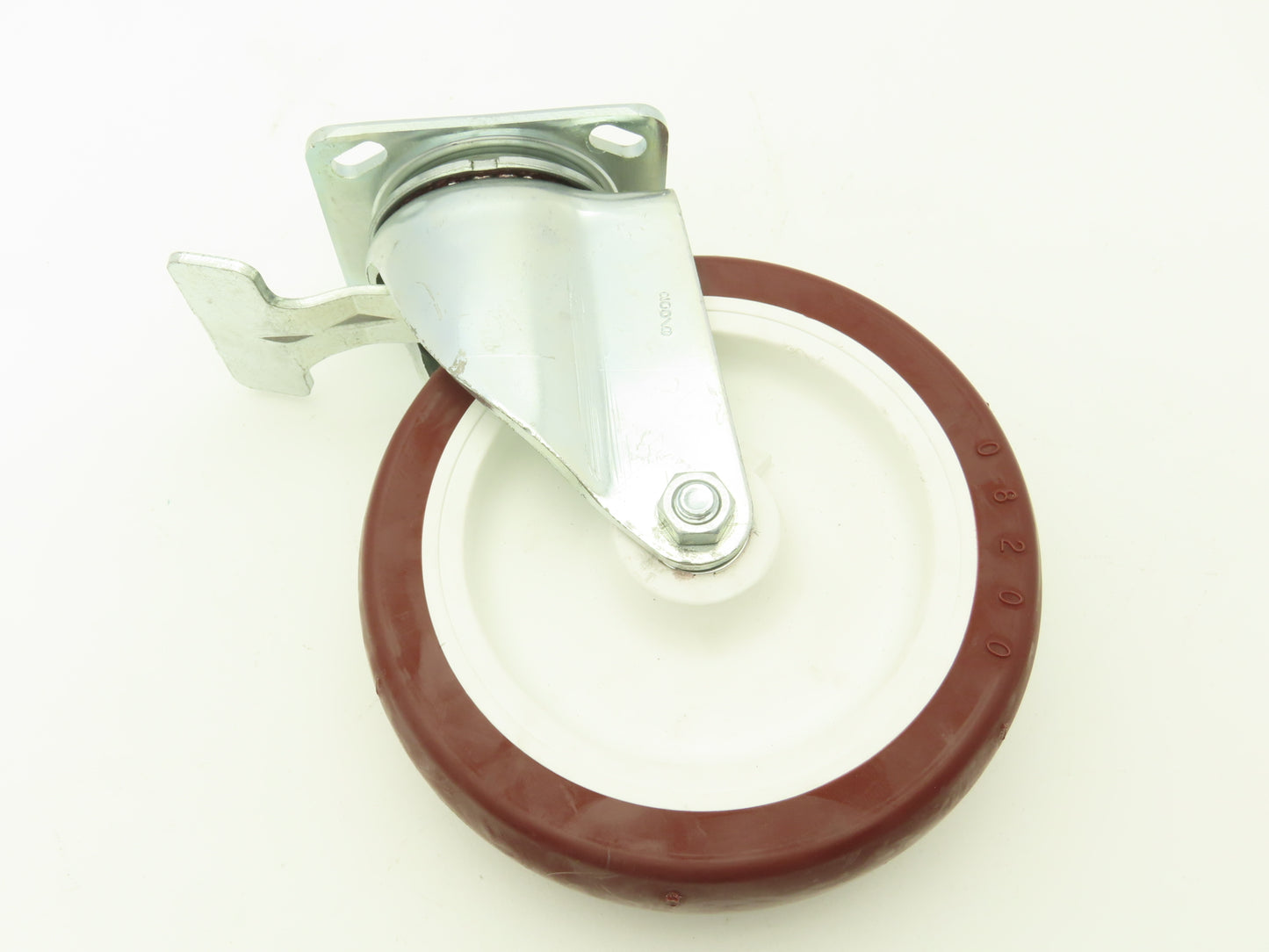 Payson 200/8 Swivel Caster 8" Poly Wheel Locking Greaseable Bearings 9-1/2" OAH