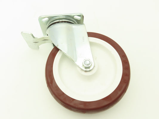 Payson 200/8 Swivel Caster 8" Poly Wheel Locking Greaseable Bearings 9-1/2" OAH