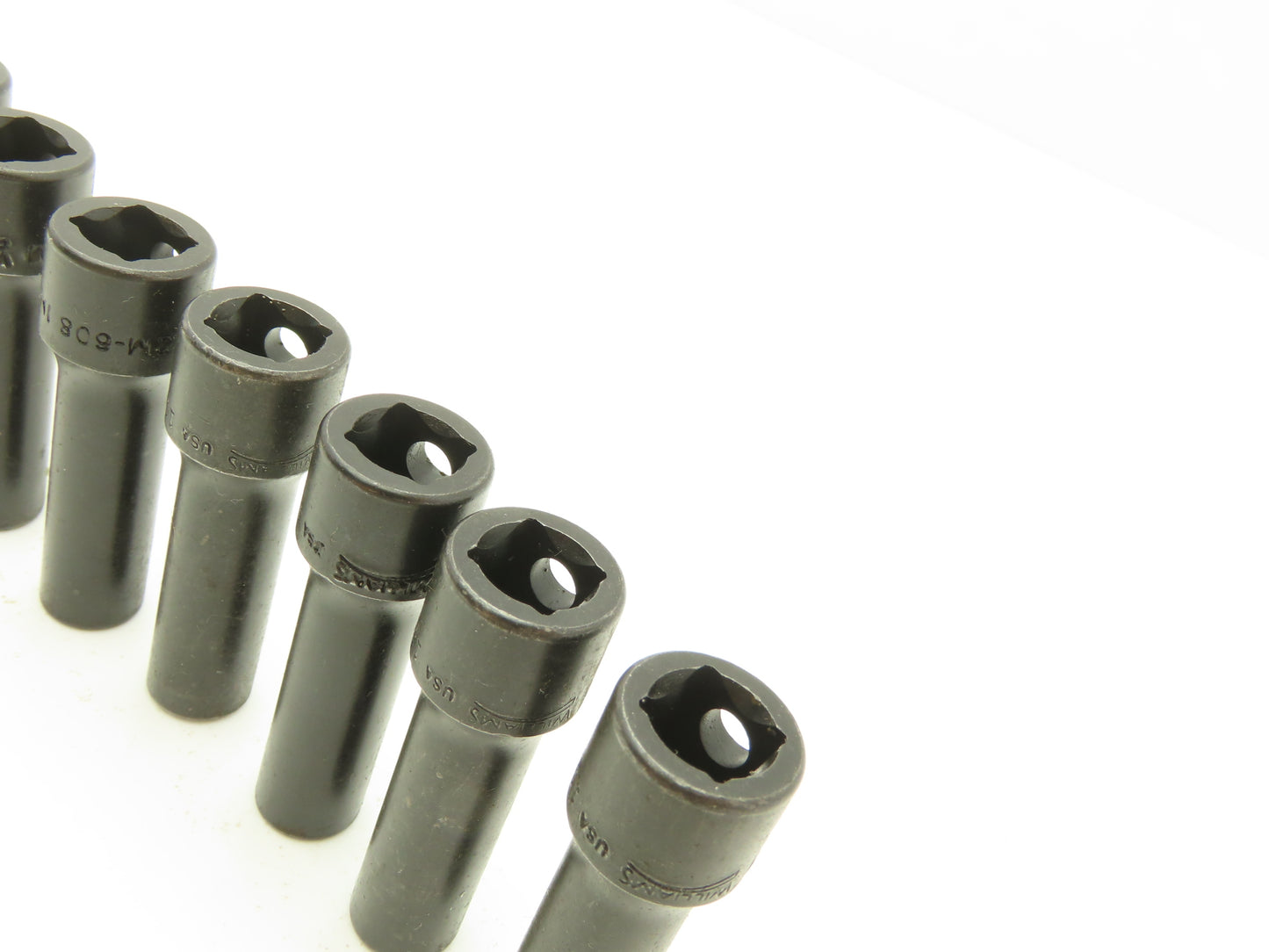 Williams 12M-608 IMP 3/8" Drive 8MM 6 Point Impact Socket Deep 2-1/8"L Lot of 11