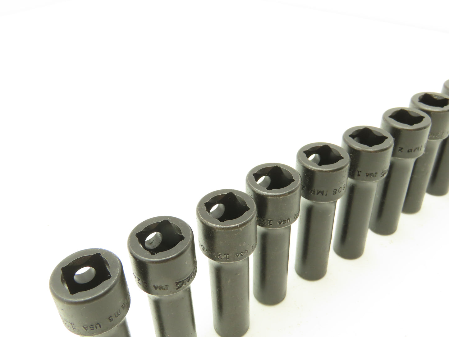 Williams 12M-608 IMP 3/8" Drive 8MM 6 Point Impact Socket Deep 2-1/8"L Lot of 11